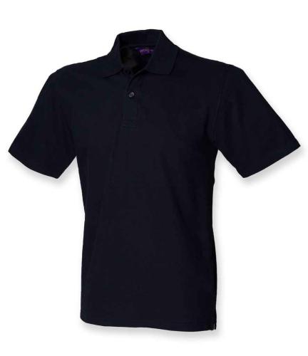 Henbury Unisex Stretch Cotton Piqu? Polo Shirt - NAV - XS